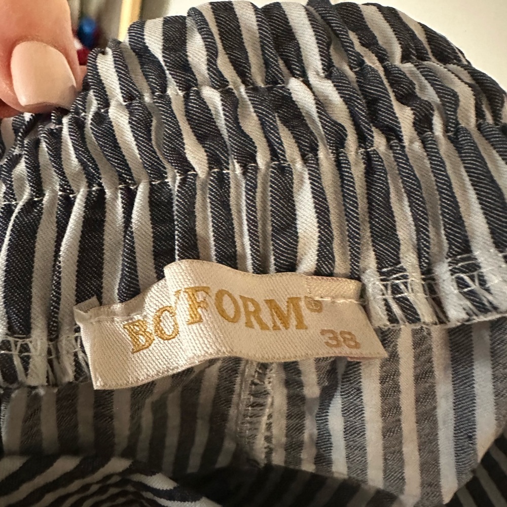 Bodyform Blue and White Striped Pants with Back Pocket and concealed side pocket - Picture 3 of 5